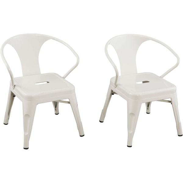Ace Industrial Kids Activity Chairs, White, Set Of 2 Chairs