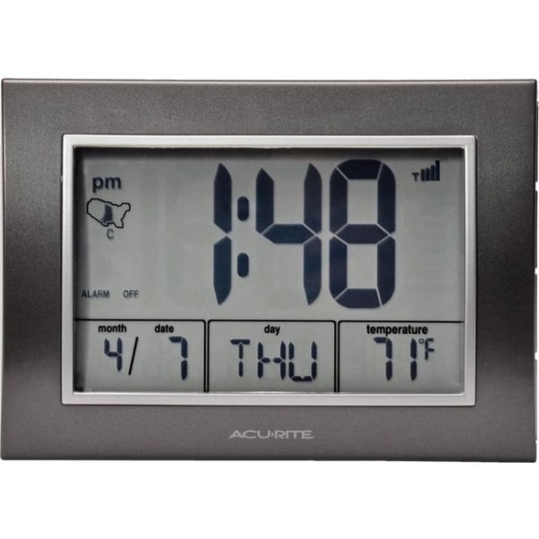 Acurite Clock Alarm Led Intell From, Westclox Digital Lcd Alarm Clock With Date And Temperature