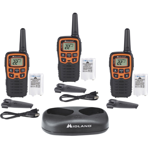 X-TALKER T51X3VP3 Walkie Talkie Three Pack - 22 Radio Channels - 22 FRS - up to 147840 ft - 38 Total Privacy Codes - Hands-free