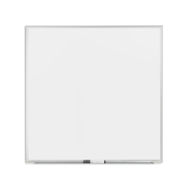 U Brands Non-Magnetic Melamine Dry Erase Board, 36 X 36, Silver Aluminum Frame