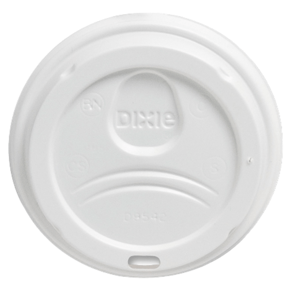 Dixie White Dome Lid Fits 10-16oz Perfectouch Cups  12-20oz Hot Cups  WiseSize  500/CT -DXE9542500DXCT