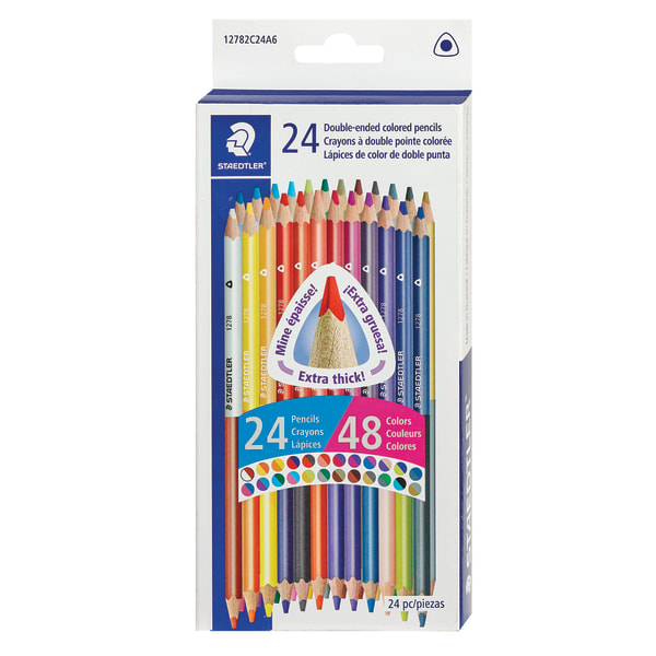Staedtler® Duo Ended Color Pencils, Assorted Colors, Box Of 24