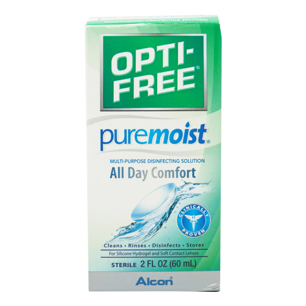 Opti-Free PureMoist Contact Solution, 2 Oz, Bottle