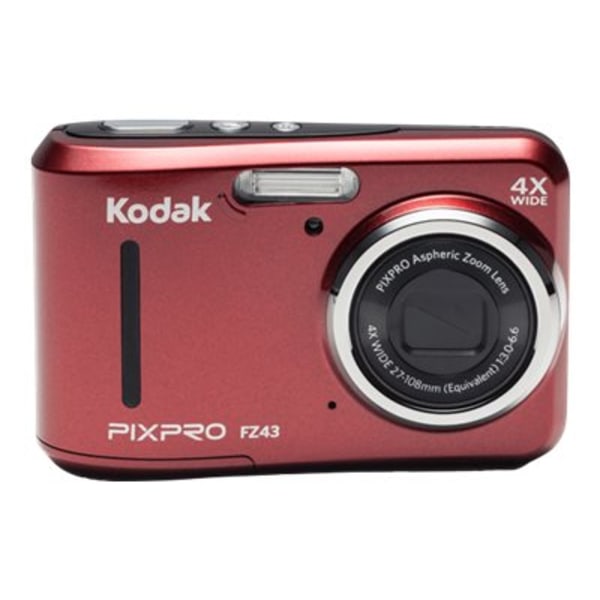 Kodak PIXPRO Friendly Zoom FZ43  Digital camera  compact  1615 MP  720p  4x optical zoom  red