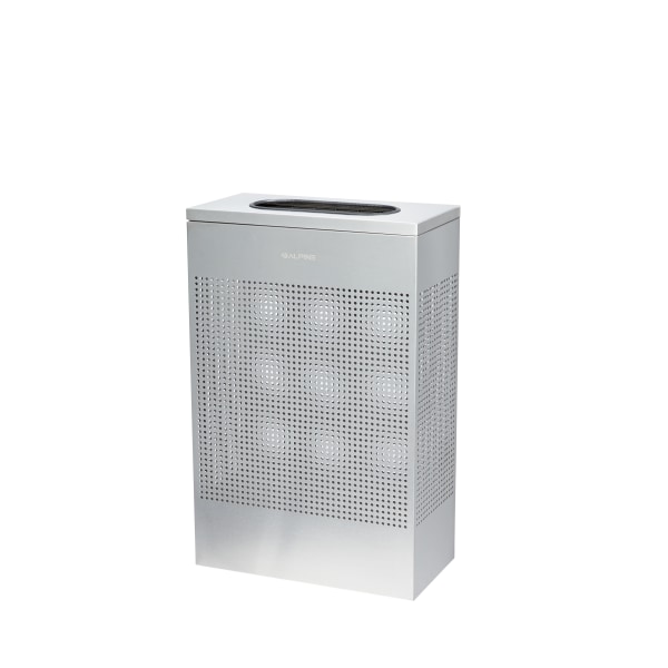 Alpine Industries Steel, Indoor Trash Can, 13 Gallon, Silver (438-13-SS)