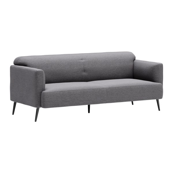 Zuo Modern Amsterdam Sofa, Slate Gray/Black -  109572