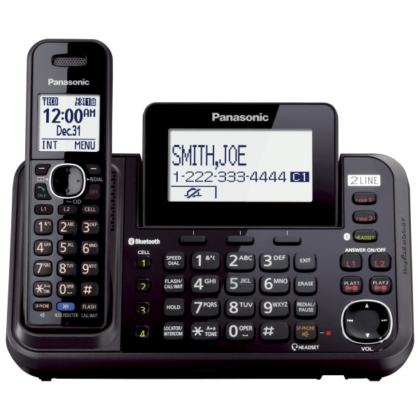 ®  DECT 6.0 Digital 2-Line Expandable Cordless Phone With Digital Answering System - Panasonic KX-TG9541B