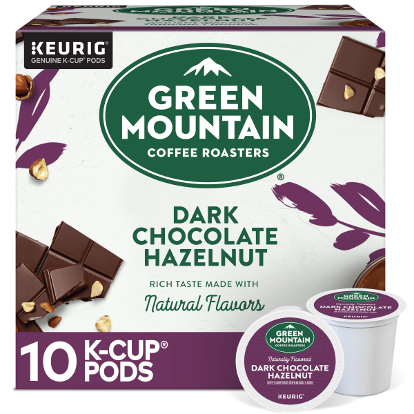 best by 2026-05-29/ Green Mountain Coffee Roasters Dark Chocolate Hazelnut Coffee  Keurig Single Serve K-Cup Pods  10 Count