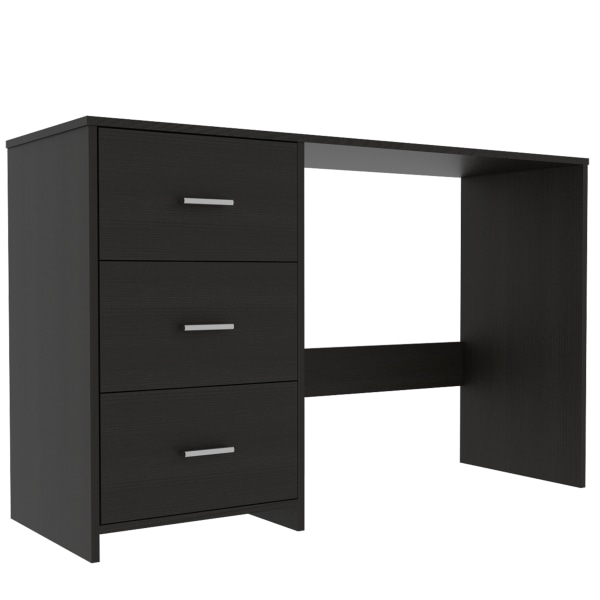 RTA 48"W 3-Drawer Computer Desk, Black