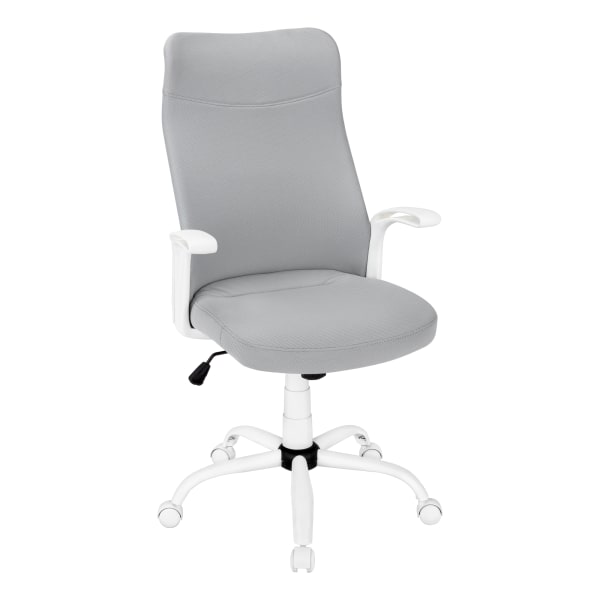 Monarch Specialties Jonah Ergonomic Fabric High-Back Office Chair, White -  I 7324