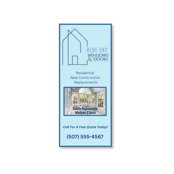 Custom Printed Full-Color Rack Cards, 3-1/2" x 8-1/2", Single Sided, 100 LB White Paper Stock,  Box Of 50