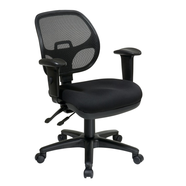 Office Star Pro-LineII Mid-Back Ergonomic Task Chair, Black