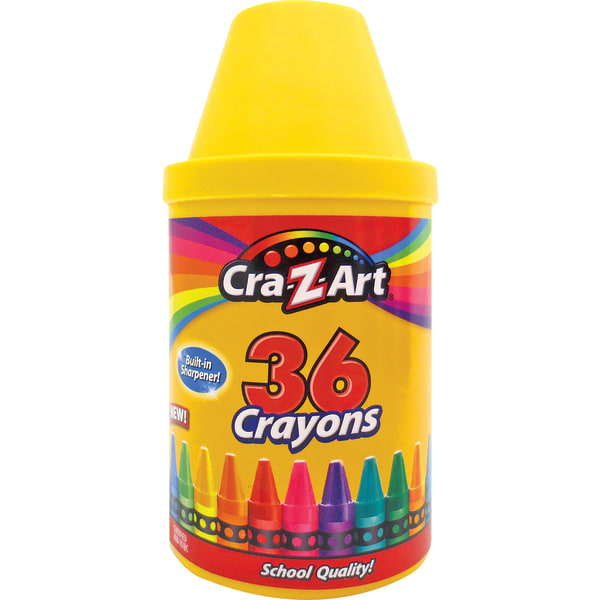 UPC 884920102941 product image for Cra-Z-Art Crayon Canister With Built-In Sharpener, Assorted Colors, Canister Of  | upcitemdb.com