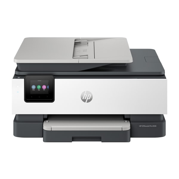 HP OfficeJet Pro 8135e Wireless All-in-One Color Inkjet Printer, print, scan, copy, fax, duplex, home office, 3-mo free Instant Ink, AI-enabled