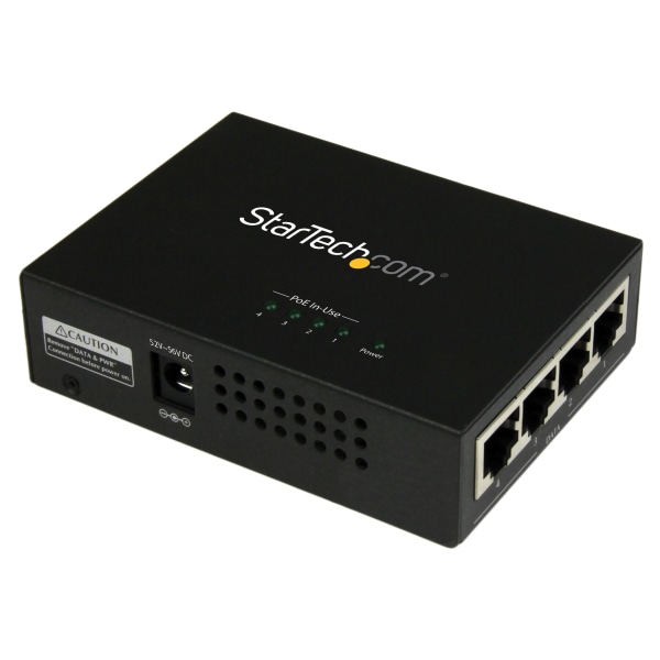 Photos - Switch Startech.com 4 Port Gigabit Midspan - PoE+ Injector - 802.3at and 802.3af POEINJ4G