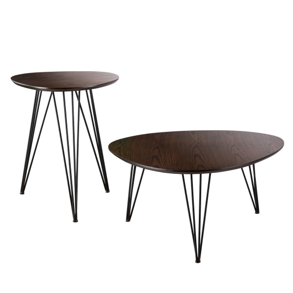 Holly & Martin Bannock Tables, Round, Tobacco/Black, Set Of 2