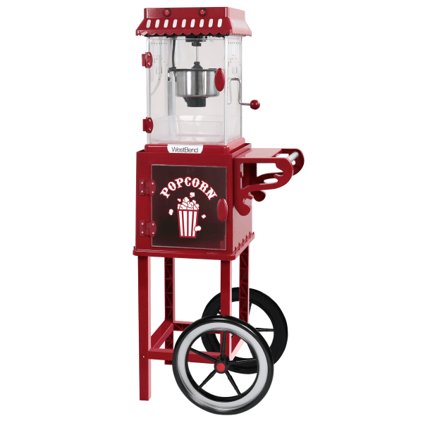 WestBend - 2.5-Ounce Popcorn Cart Popcorn Popper Machine - Red