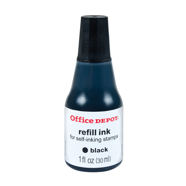 Office Depot Brand SelfInking Refill Ink 1 Oz Black
