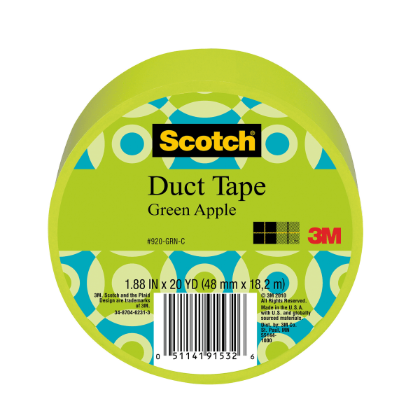 Scotch&reg; Colored Duct Tape MMM920GRNC