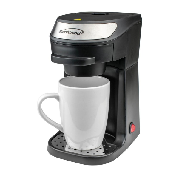 Brentwood Single-Serve Coffee Maker With Mug, Black