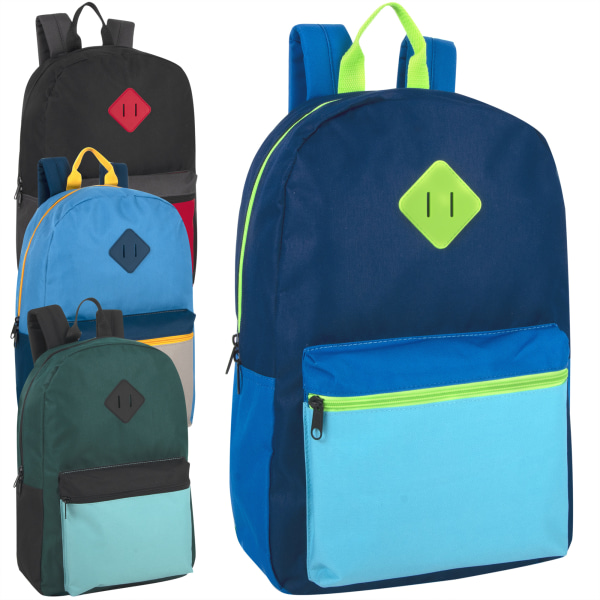 Trailmaker Colorblock Backpacks Assorted Colors Set Of 24 Backpacks