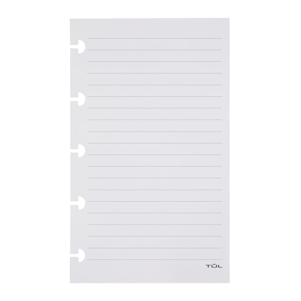 TUL Discbound Notebook Refill Pages, Assorted Ruling, Mini Size, 60 Sheets, White