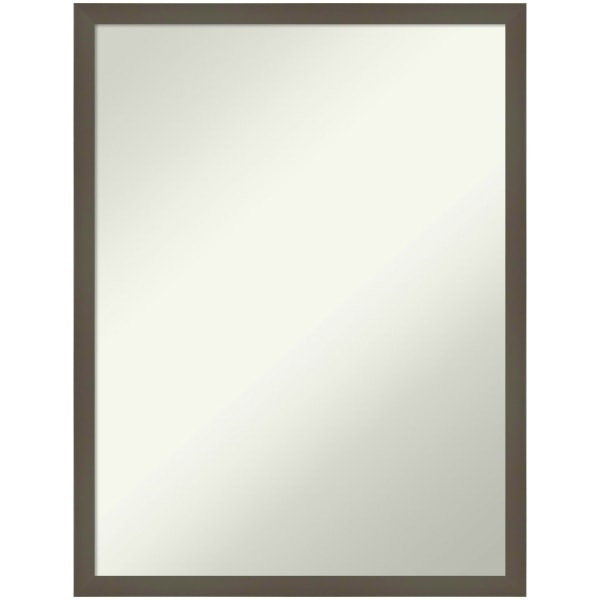 Photos - Wardrobe Amanti Art Non-Beveled Rectangle Wood Framed Bathroom Wall Mirror, 25-1/2"H x 19-1/2"W x 1"D, Svelte Clay Gray