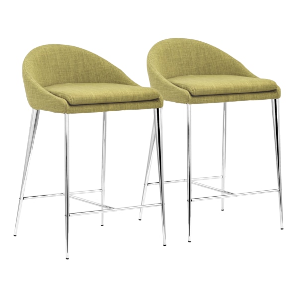 Photos - Chair Zuo Modern� Reykjavik , Pea/Chrome, Pack Of 2  300335