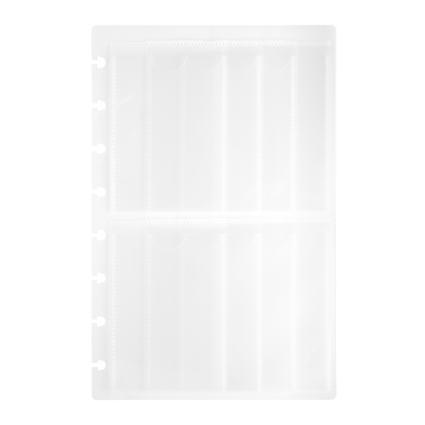 TUL Discbound Notebook Business Card Pages Junior Size Clear 8 Pockets Per Page Pack Of 3 Pages