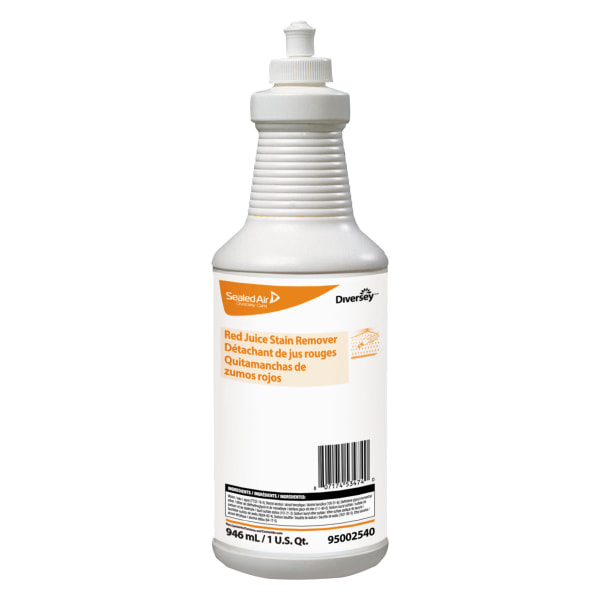 Diversey™ Red Juice Stain Remover, 32 Oz Bottle, Case Of 6 -  95002540