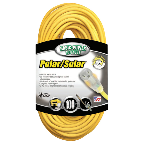 UPC 029892012892 product image for Southwire Polar/Solar® Extension Cord, 100', Yellow, 172-01289 | upcitemdb.com
