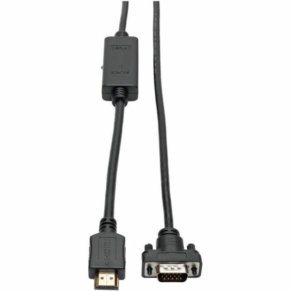 Photos - Cable (video, audio, USB) TrippLite Tripp Lite HDMI to VGA Active Adapter Cable Low Profile HD15 M/M 1080p 6ft - 5.91 ft - 1 x HDMI Male Digital Audio/Video - 1 