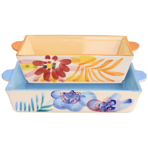 Spice By Tia Mowry Goji Blossom 2Piece Bakeware Set Floral