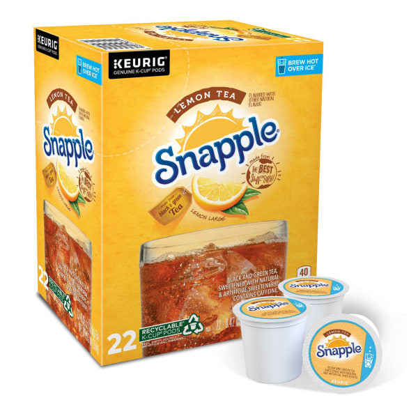 UPC 099555068702 product image for Snapple� Lemon Iced Tea Single-Serve K-Cups�, 0.47 Oz, Carton Of 22 | upcitemdb.com