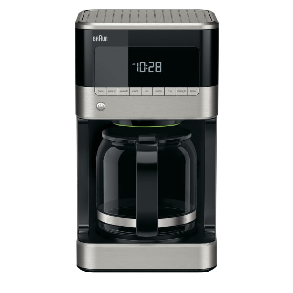 Braun BrewSense 12-Cup Drip Coffee Maker with Brew Strength Selector and Glass Carafe -  KF7150BK