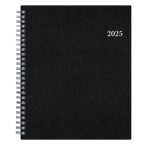 2025 Blue Sky Passages Weekly/Monthly Planning Calendar, 7"" x 9"", Solid Black Crossgrain, January To December -  148361