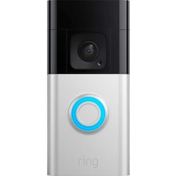 Ring Battery Doorbell Plus Video Doorbell,  5.1""H x 1.1""W x 2.4""D, Satin Nickel -  B09WZBPX7K