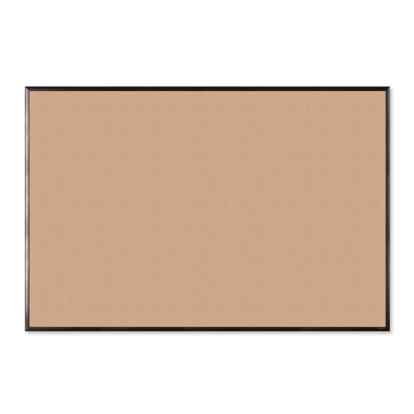 U Brands Cork Bulletin Board, 72 x 48, Aluminum Frame With Black Finish - 2882U00-01 - Office Supplies This black aluminum frame cork board is a perfect  sku 2882U00-01