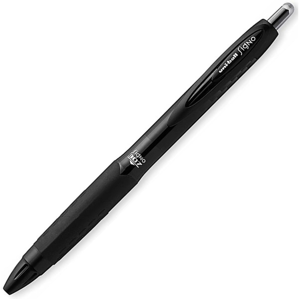 uni-ball 307 Gel Ink Pens, 0.7 mm, Black Ink, Pack Of 12 Pens