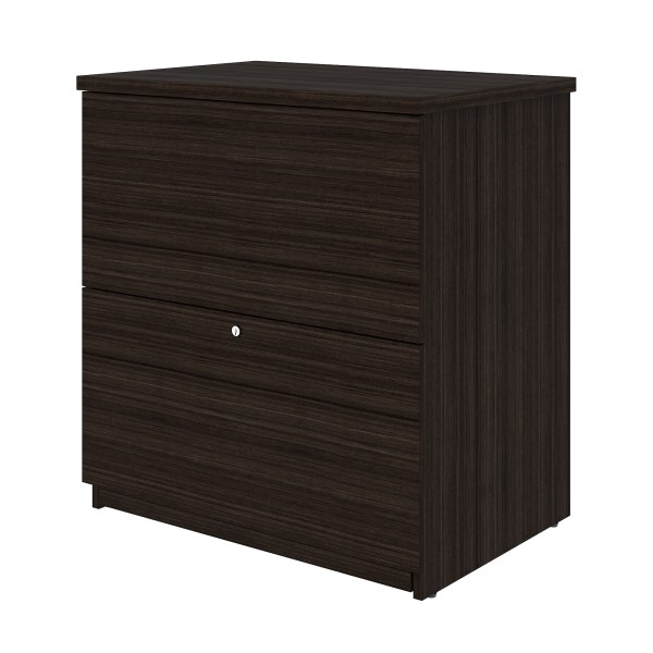 Bestar 2 Drawer Lateral Wood Lockable FileCabinet  Brown