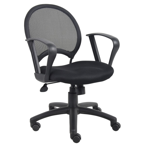 Boss Office Products Mesh Chair With Loop Arms