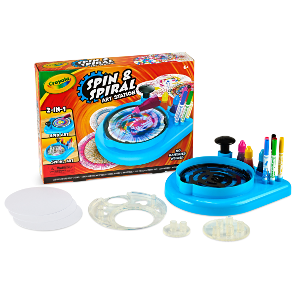 Crayola Spin & Spiral Art Station, Spin Art Machine, Arts & Crafts for Kids