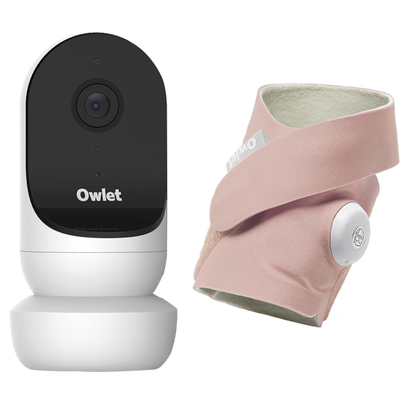 Owlet Dream Duo 2 Smart Baby Monitoring System With Camera And Sock Monitor, Dusty Rose -  PS04N20BBK