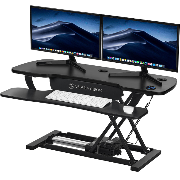 VersaDesk Power Pro Sit-To-Stand Height-Adjustable Electric Desk Riser, 20""H x 36""W x 24""D, Black -  VT7643624-00-01