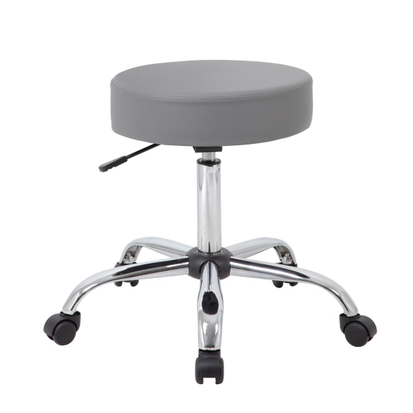 Boss Office Products Boss Caressoft Armless Medical Stool, Gray (B240-GY), Grey | Quill