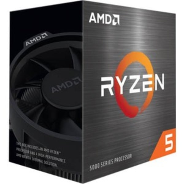 AMD Ryzen 5 5000 5600X Hexa-core (6 Core) 3.70 GHz Processor - Retail Pack - 32 MB L3 Cache - 3 MB L2 Cache - 64-bit Processing - 4.60 GHz Overclockin -  100-100000065BOX