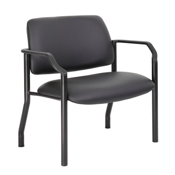Boss Office Products Vinyl Guest Chair, Black (B9591AM-BK-500) | Quill