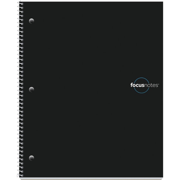 Tops FocusNotes 1-Subject Notebook, 9 x 11, Black (90223), Paper | Quill