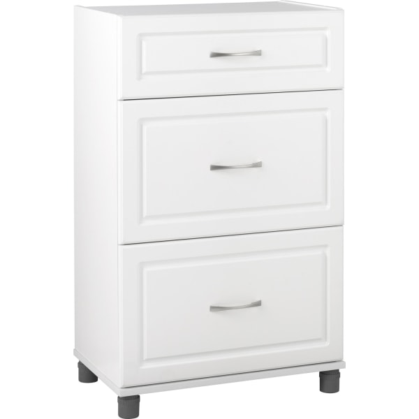 Systembuild Evolution Kendall 24 3 Drawer Base Garage Storage Cabinet White
