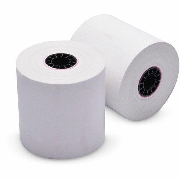 ICONEX Thermal POS Receipt Paper Roll  2 14 x 165 ft  Clear  White  3  Pack